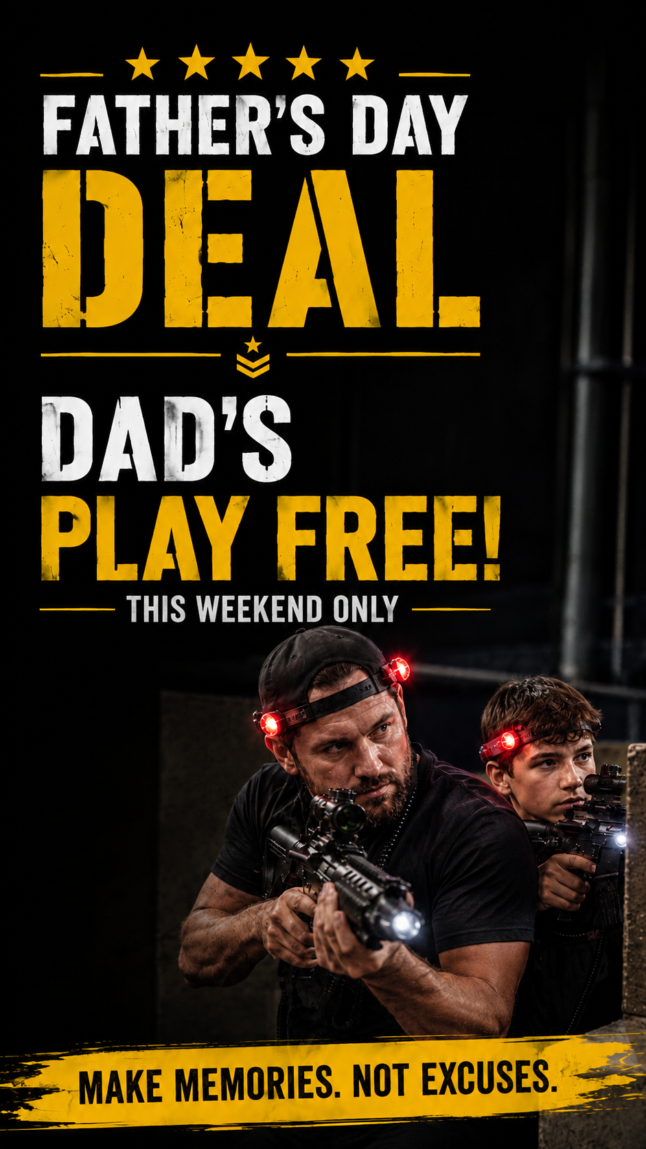 laser tag deal for fathers day fun with the kids